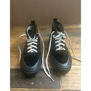 Seavees All Black Suede High tops Boots Size 6.5 Women's